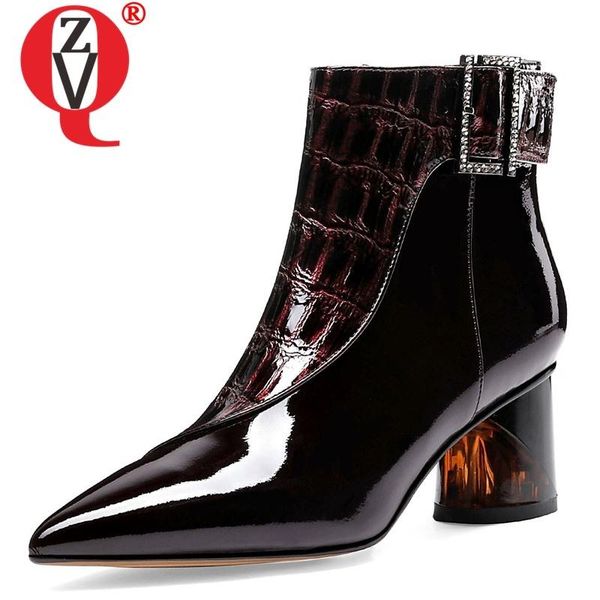 boots zvq autumn fashion ankle outdoor high heels pointed toe plus size zip genuine leather women shoes drop, Black
boots zvq autumn fashion ankle outdoor high heels pointed toe plus size zip genuine leather women shoes drop, Black