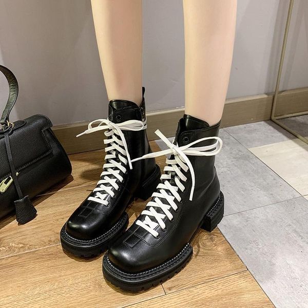 rimocy 2020 new pu leather waterproof ankle boots for women autumn winter fashion flat heels lace up botas mujer platform shoes, Black
rimocy 2020 new pu leather waterproof ankle boots for women autumn winter fashion flat heels lace up botas mujer platform shoes, Black