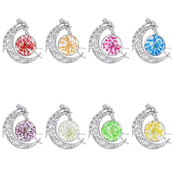 men and women glass dried flower moon time gemstone necklace dmfn169 (with chain) mix order pendant necklaces, Silver
men and women glass dried flower moon time gemstone necklace dmfn169 (with chain) mix order pendant necklaces, Silver