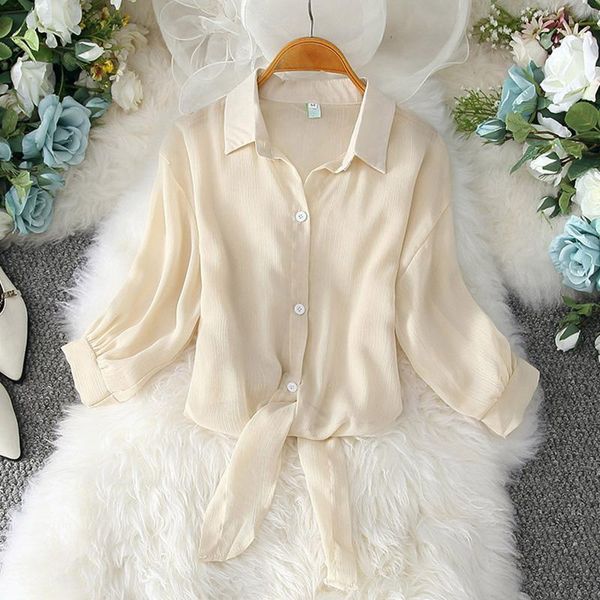 2020 summer chiffon shirts women half sleeve button lace up blouses loose casual and blouses plus size for women, White
2020 summer chiffon shirts women half sleeve button lace up blouses loose casual and blouses plus size for women, White
