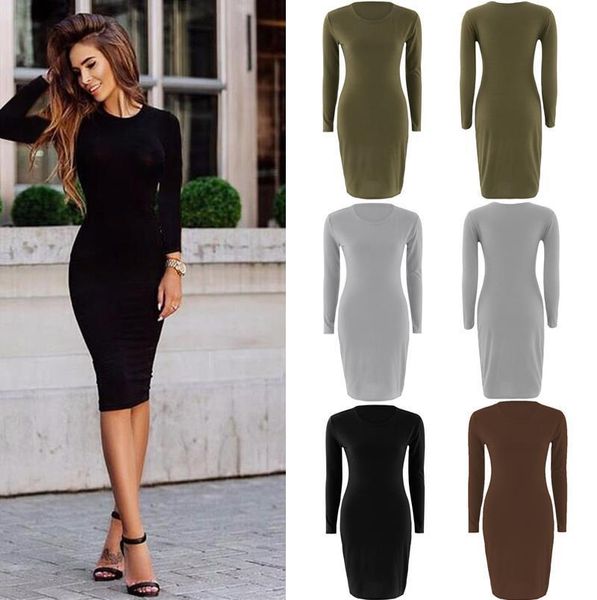 autumn women bodycon sheath dress gray knitted round neck long sleeve 2020 pure casual black office streetwear midi dress, Black;gray
autumn women bodycon sheath dress gray knitted round neck long sleeve 2020 pure casual black office streetwear midi dress, Black;gray