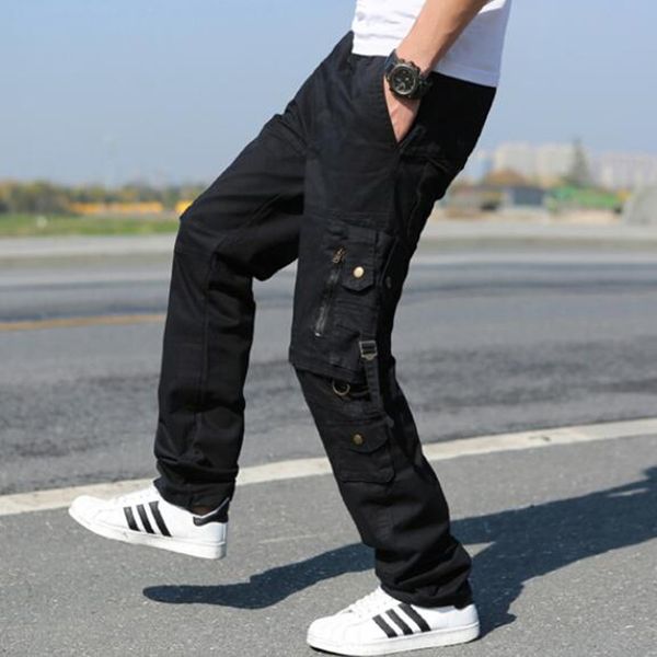 2021 men's casual high-quality cargo with straight legs multi-pocket general outdoor trousers hjf0, Black
2021 men's casual high-quality cargo with straight legs multi-pocket general outdoor trousers hjf0, Black