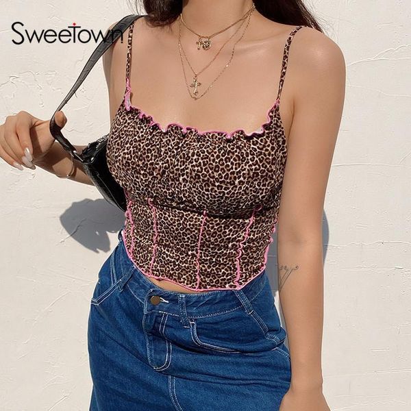 leopard print summer street fashion crop women slim party clubwear ruched tank female harajuku rave outfit, White
leopard print summer street fashion crop women slim party clubwear ruched tank female harajuku rave outfit, White