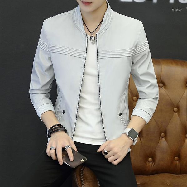 2020 new man's brand jacket fashion slim teens black gray blue male jacket plus size 4xl christmas1, Black;brown
2020 new man's brand jacket fashion slim teens black gray blue male jacket plus size 4xl christmas1, Black;brown