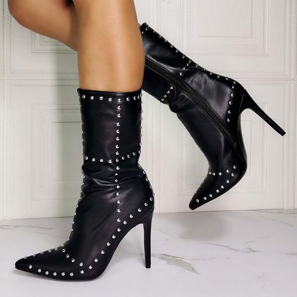 boots big size 36-43 brand design female pointed toe ankle fashion rivet zip women party thin high heels shoes woman, Black
boots big size 36-43 brand design female pointed toe ankle fashion rivet zip women party thin high heels shoes woman, Black