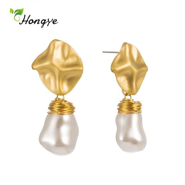 hongye classic irregular metal bohemian natural pearl drop earrings for women party simple brincos jewelry gifts 2020, Silver
hongye classic irregular metal bohemian natural pearl drop earrings for women party simple brincos jewelry gifts 2020, Silver