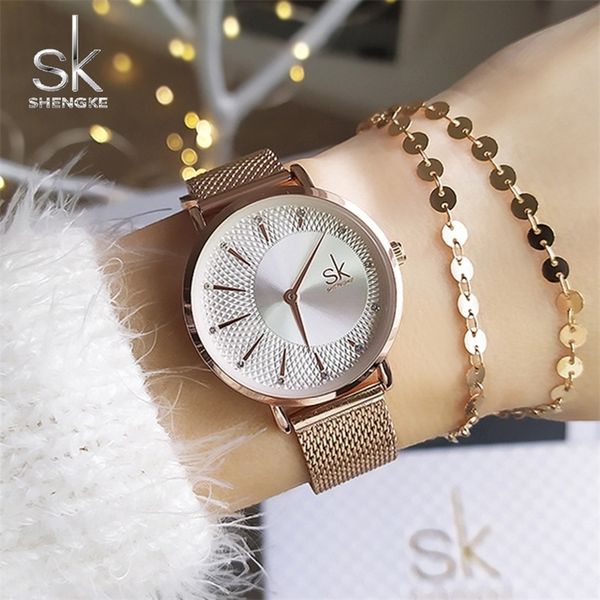 shengke sk brand luxury rose gold women bracelet for ladies wrist watch montre femme relogio feminino 201218, Slivery;brown
shengke sk brand luxury rose gold women bracelet for ladies wrist watch montre femme relogio feminino 201218, Slivery;brown