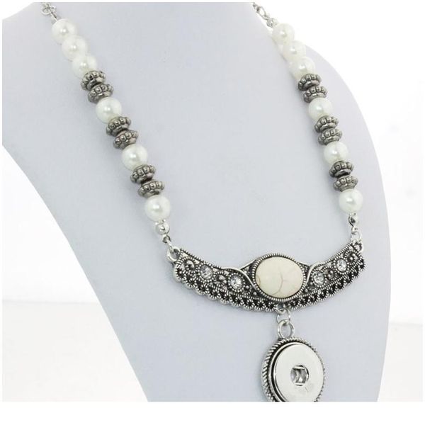 2 colors bohemian 18mm metal snap button jewelry crystal green stone pearl pendant necklace for women vintage accessorie bbyecw, Silver
2 colors bohemian 18mm metal snap button jewelry crystal green stone pearl pendant necklace for women vintage accessorie bbyecw, Silver