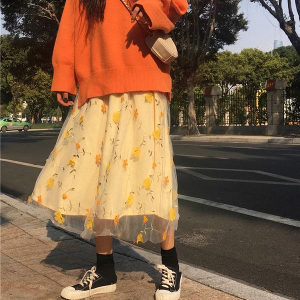yellow 3d flower lace skrit women high waist mesh long skrit female elegant midi tulle skirt sweet cute student school wear saia q1209, Black
yellow 3d flower lace skrit women high waist mesh long skrit female elegant midi tulle skirt sweet cute student school wear saia q1209, Black