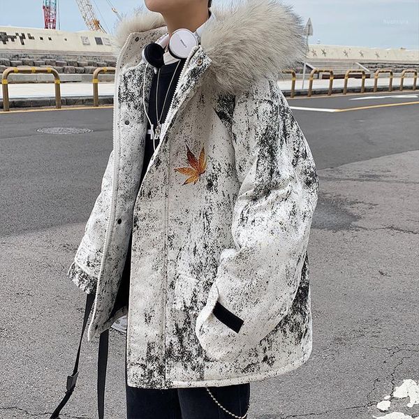 2019 new winter men thick oversized jacket men's parka coat male leaves print fur hooded parkas jacket men overcoat plus xxxxxl1, Black
2019 new winter men thick oversized jacket men's parka coat male leaves print fur hooded parkas jacket men overcoat plus xxxxxl1, Black
