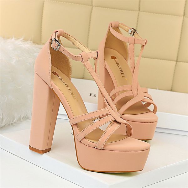 female 2020 new summer two inches high extreme designer pink platform sandals white nude strapping peep heels shoes h4fj, Black
female 2020 new summer two inches high extreme designer pink platform sandals white nude strapping peep heels shoes h4fj, Black