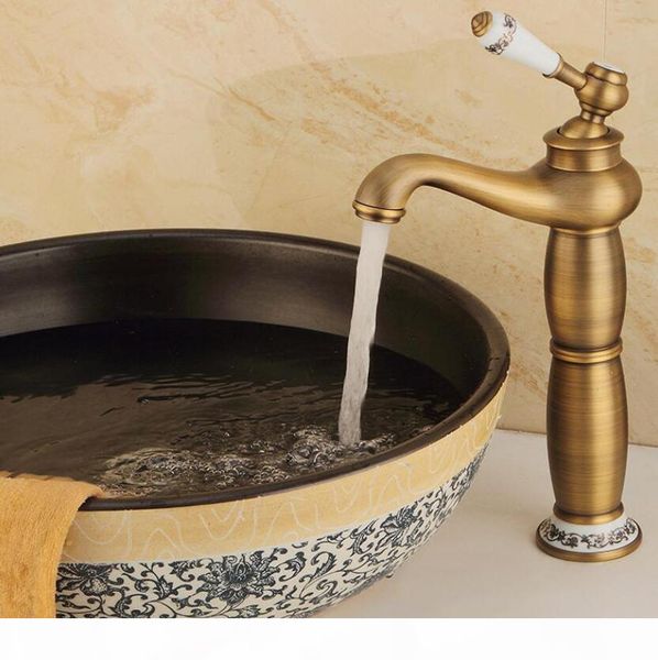 new vintage brass antique faucet european retro basin faucet heightening above counter basin art magic lamp mixer
new vintage brass antique faucet european retro basin faucet heightening above counter basin art magic lamp mixer
