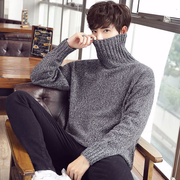 2021 new men winter warm streetwear fashion pullovers sweater autumn korean turtleneck casual male clothing 6gt2, White;black
2021 new men winter warm streetwear fashion pullovers sweater autumn korean turtleneck casual male clothing 6gt2, White;black