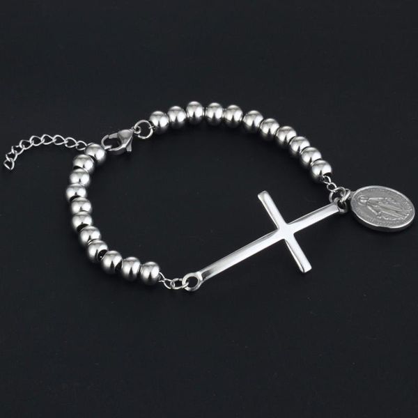 charm bracelets stainless steel virgin mary pendant bracelet women cross beads statement jewelry mother gifts pulseras sl25, Golden;silver
charm bracelets stainless steel virgin mary pendant bracelet women cross beads statement jewelry mother gifts pulseras sl25, Golden;silver