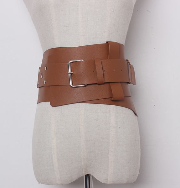 new women ultra plus wide belt accessories faux leather elastic corset belt front metal buckle waist belt girl clothe decoration 201120, Black;brown
new women ultra plus wide belt accessories faux leather elastic corset belt front metal buckle waist belt girl clothe decoration 201120, Black;brown