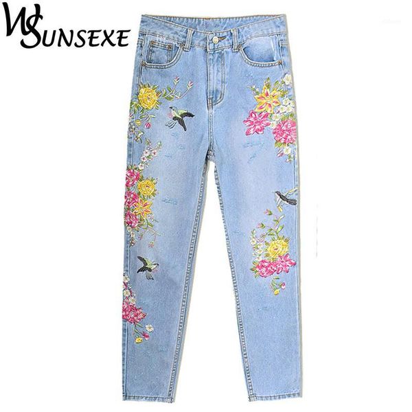 vintage flower embroidery jeans women high waist chic brid floral straight jeans female fashion plus size bottom denim trousers1, Blue
vintage flower embroidery jeans women high waist chic brid floral straight jeans female fashion plus size bottom denim trousers1, Blue