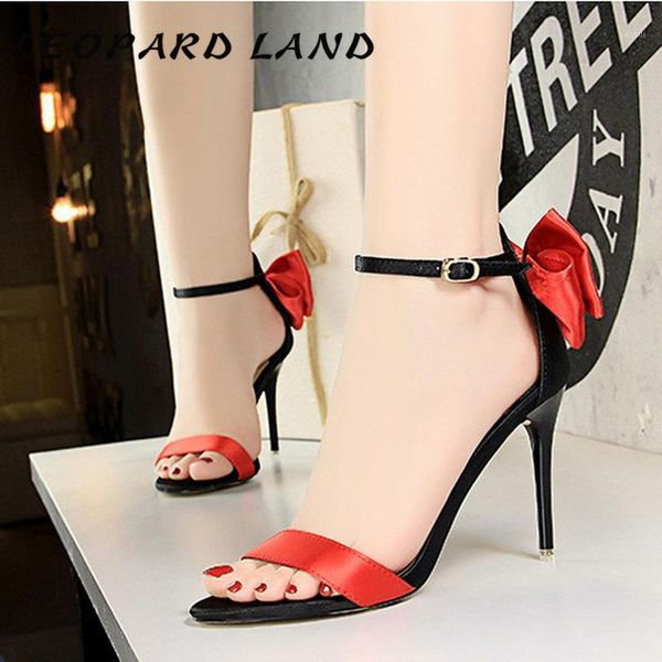 leopard land summer fashion high heels open toe women's shoes stiletto satin color matching word belt bow women's sandals ds1, Black
leopard land summer fashion high heels open toe women's shoes stiletto satin color matching word belt bow women's sandals ds1, Black