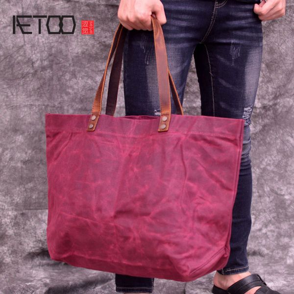 hbp aetoo outdoor women's casual canvas bag, portable shoulder waterproof cloth bag, large-capacity fold handbag
hbp aetoo outdoor women's casual canvas bag, portable shoulder waterproof cloth bag, large-capacity fold handbag