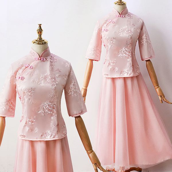 elegant fashion pink blue half sleeve tea-length lace vintage traditional bridesmaid dresses autumn summer party women dress, White;pink
elegant fashion pink blue half sleeve tea-length lace vintage traditional bridesmaid dresses autumn summer party women dress, White;pink
