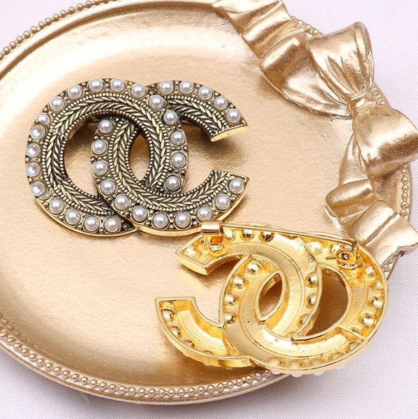 new style brand designer design double letter gold silver brooch women pearl rhinestone brooch suit laple pin fashion jewelry accessories, Gray
new style brand designer design double letter gold silver brooch women pearl rhinestone brooch suit laple pin fashion jewelry accessories, Gray