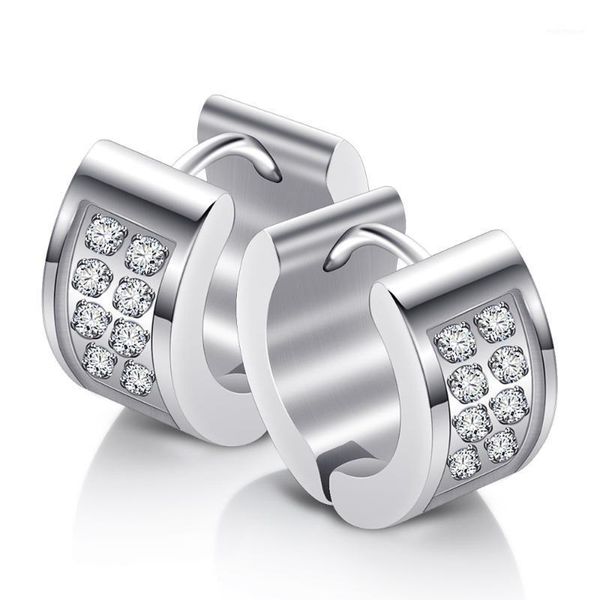 hoop & huggie 2 row cubic zirconia crystal earrings stainless steel wedding for women jewelry1, Golden;silver
hoop & huggie 2 row cubic zirconia crystal earrings stainless steel wedding for women jewelry1, Golden;silver