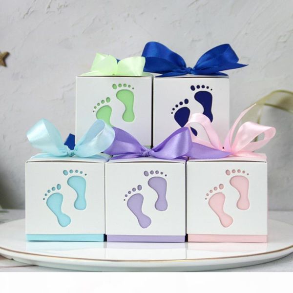 10 50 100шт младенца footprints candy box сладкие контейнеров фавор и подарки коробки с лентой крещение baby shower для birthday party
10 50 100шт младенца footprints candy box сладкие контейнеров фавор и подарки коробки с лентой крещение baby shower для birthday party