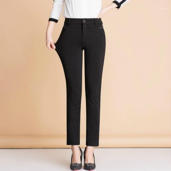women's pants & capris women casual high waist solid trousers korean style pocket all-match female stretch straight pantalones mujer1, Black;white
women's pants & capris women casual high waist solid trousers korean style pocket all-match female stretch straight pantalones mujer1, Black;white