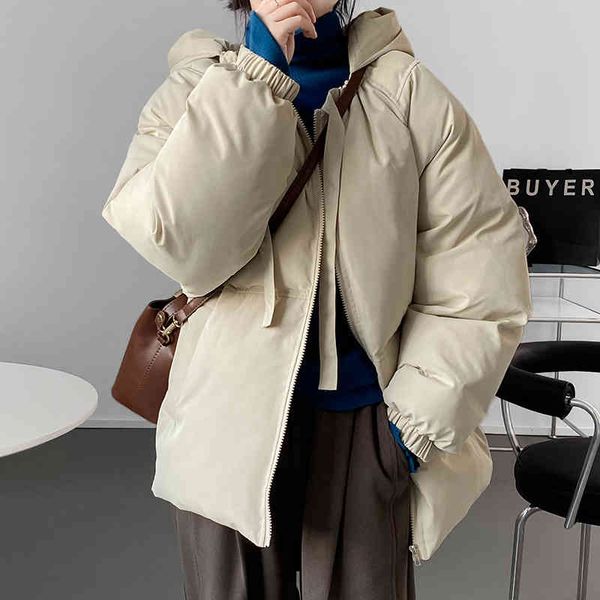 women's wool & blends hxjjp fashion hooded thicken warm jacket autumn winter long sleeve thickened loose korean down cotton parka, Black
women's wool & blends hxjjp fashion hooded thicken warm jacket autumn winter long sleeve thickened loose korean down cotton parka, Black