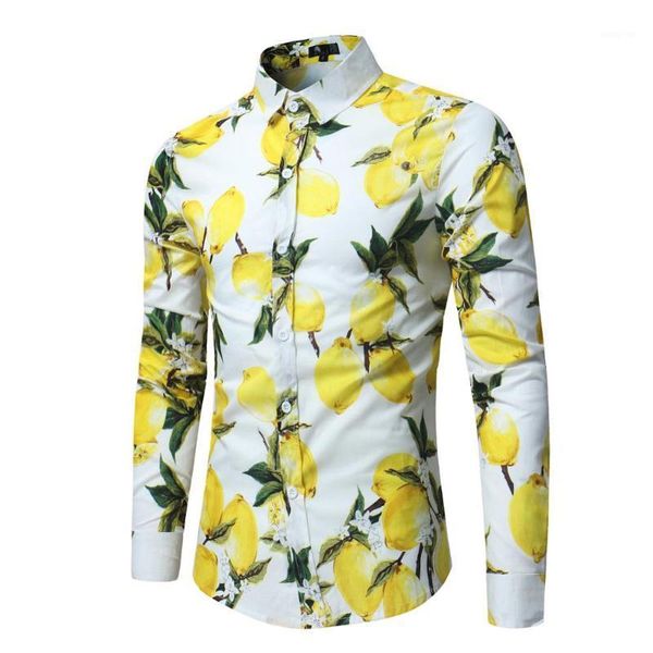 fruit lemon print shirt men slim fit long sleeve chemise homme spring autumn button down shirt male casual party holiday camisa1, White;black
fruit lemon print shirt men slim fit long sleeve chemise homme spring autumn button down shirt male casual party holiday camisa1, White;black