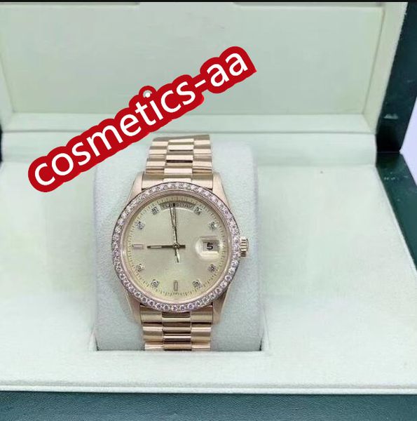 aaaf watches 18238 36mm diamond bezel stainless steel bracelet calendar mechanical automatic waterproof 2813 movement, Slivery;brown
aaaf watches 18238 36mm diamond bezel stainless steel bracelet calendar mechanical automatic waterproof 2813 movement, Slivery;brown