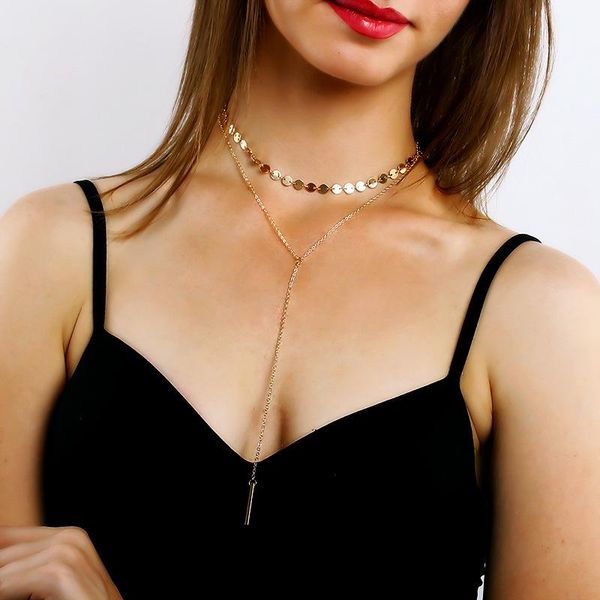 pendant necklaces round coin necklace for women gold color sequins coins long tassel choker elegant clavicle jewellry, Silver
pendant necklaces round coin necklace for women gold color sequins coins long tassel choker elegant clavicle jewellry, Silver