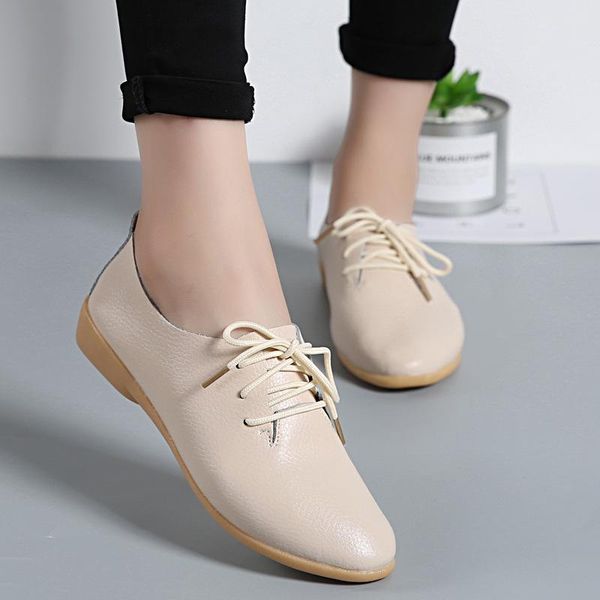 new fashion casual leather flats round toe lace-up work student women shoes pregnant slip-on lazy sapato feminino, Black
new fashion casual leather flats round toe lace-up work student women shoes pregnant slip-on lazy sapato feminino, Black