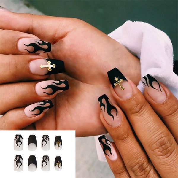 false nails 24pcs/set flame ballerina detachable wearable french artificial fake full cover fashion nail tips with glue, Red;gold
false nails 24pcs/set flame ballerina detachable wearable french artificial fake full cover fashion nail tips with glue, Red;gold