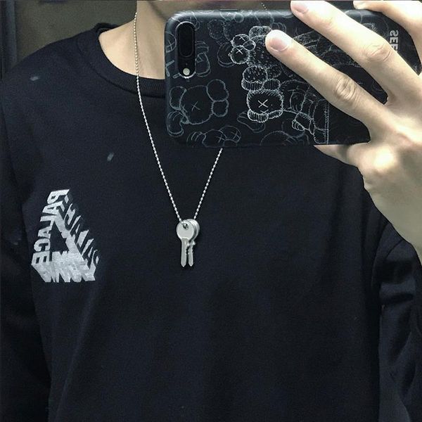 christmas necklaces statement key pendants stainless steel double pendant lock steel male accessories bead necklaces hip hop, Silver
christmas necklaces statement key pendants stainless steel double pendant lock steel male accessories bead necklaces hip hop, Silver