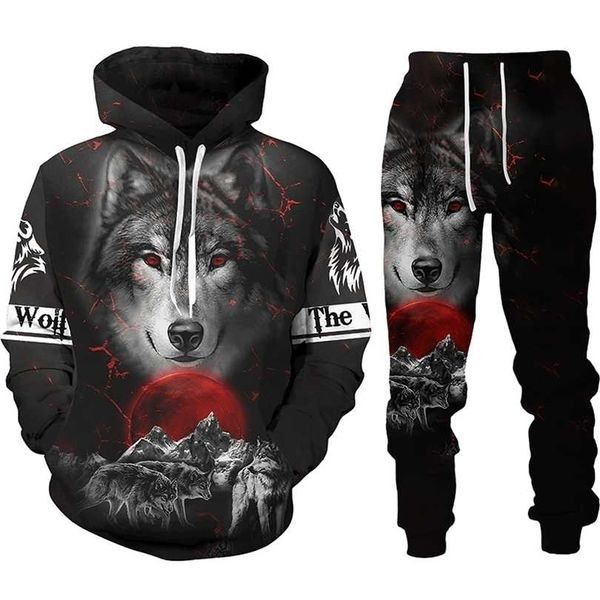 wolf 3d printed hoodie pants suits men tracksuit autumn winter casual sweashirt pullover male set fashion men's clothing suit 211220, Gray
wolf 3d printed hoodie pants suits men tracksuit autumn winter casual sweashirt pullover male set fashion men's clothing suit 211220, Gray