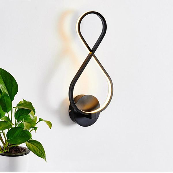 wall lamp 8-shaped led black/white lamps nordic bedside light fixturesdecorated living room corridor restaurant bedroom
wall lamp 8-shaped led black/white lamps nordic bedside light fixturesdecorated living room corridor restaurant bedroom