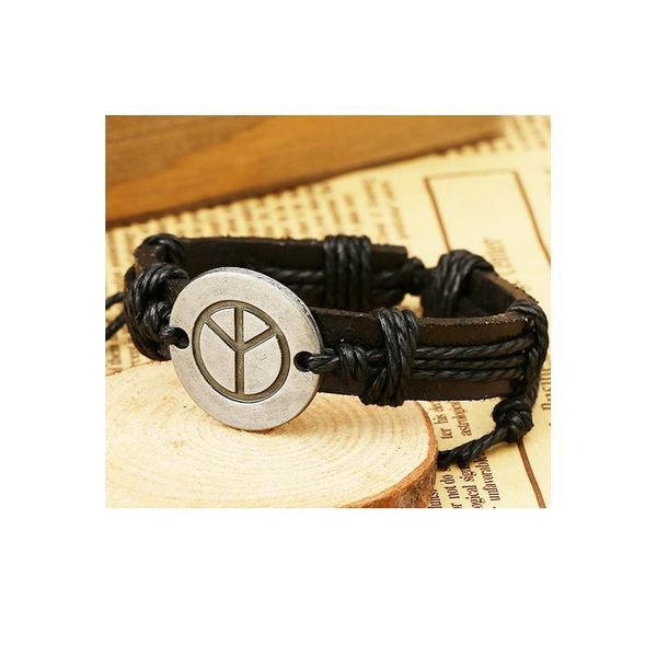 peace casual handmade woven vintage woven charm brown genuine leather women bracelets men jewelry wholesale acc qylfku, Golden;silver
peace casual handmade woven vintage woven charm brown genuine leather women bracelets men jewelry wholesale acc qylfku, Golden;silver