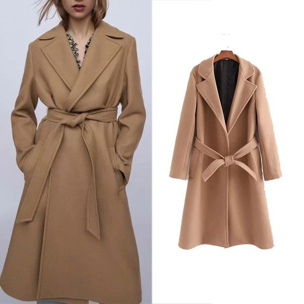 faux wool overcoat with belt high waist slimming women's jacket casual fashion simple winter wrap solid trench coats for women, Black;white
faux wool overcoat with belt high waist slimming women's jacket casual fashion simple winter wrap solid trench coats for women, Black;white