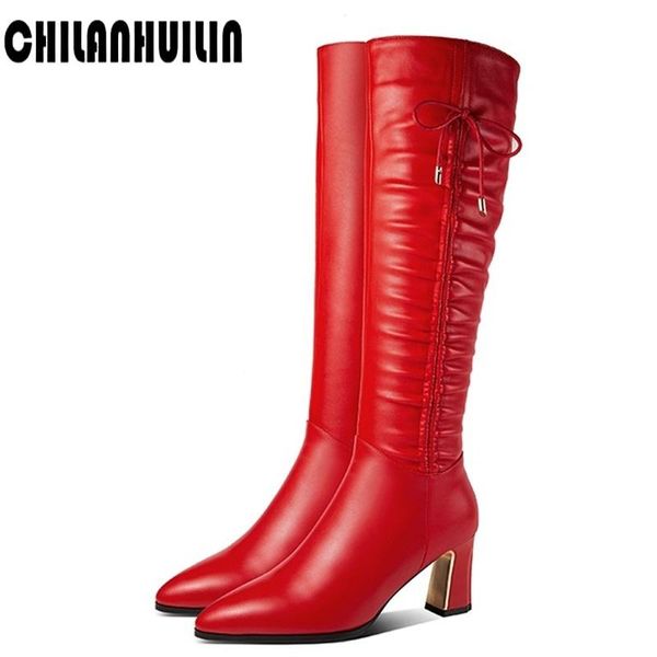 cow leather+microfiber knee high boots women autumn winter pointed toe red heel runway shoe stiletto, Black
cow leather+microfiber knee high boots women autumn winter pointed toe red heel runway shoe stiletto, Black