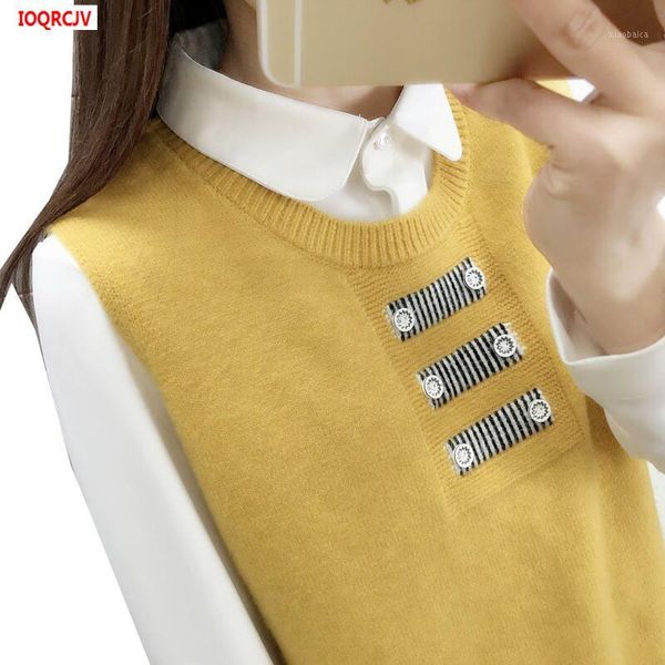 spring autumn new women vest pullover wool sweater vest female sleeveless jacket short korean sweet women knitted waistcoat1, Black;white
spring autumn new women vest pullover wool sweater vest female sleeveless jacket short korean sweet women knitted waistcoat1, Black;white