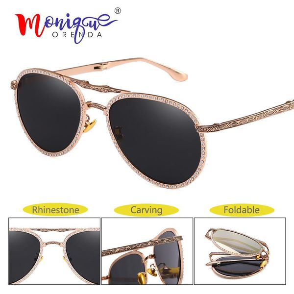 sunglasses rhinestone pilot foldable fashion 2021 women's glasses luxury carving legs shades retro sun men oculos, White;black
sunglasses rhinestone pilot foldable fashion 2021 women's glasses luxury carving legs shades retro sun men oculos, White;black