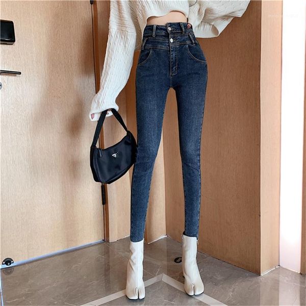 women's jeans real s 2021 fashion retro wild high waist women's tight stretch feet nine points pencil pants1, Blue
women's jeans real s 2021 fashion retro wild high waist women's tight stretch feet nine points pencil pants1, Blue