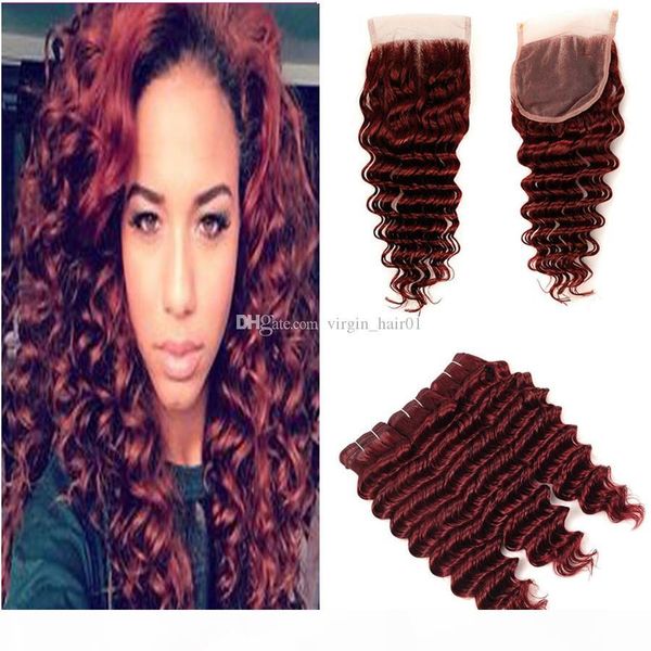 new arrive human hair wine red 99j deep wave hair bundles with lace closure burgundy deep curly human hair weaves with lace clsoure, Black;brown
new arrive human hair wine red 99j deep wave hair bundles with lace closure burgundy deep curly human hair weaves with lace clsoure, Black;brown
