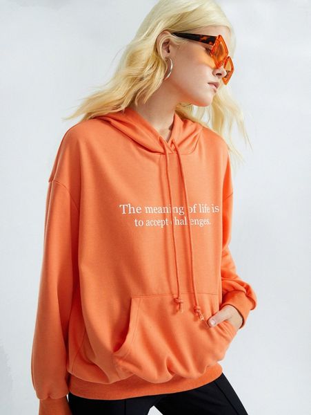 drop shoulder drawstring letter graphic hoodie a6gz#, White;black 
drop shoulder drawstring letter graphic hoodie a6gz#, White;black