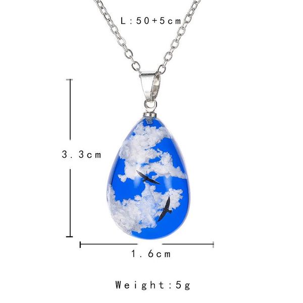 blue sky white cloud tear drop eagle necklace transparent glass pendant chain necklace chokers for women jewelry gift wmtsnt bdesybag, Silver
blue sky white cloud tear drop eagle necklace transparent glass pendant chain necklace chokers for women jewelry gift wmtsnt bdesybag, Silver