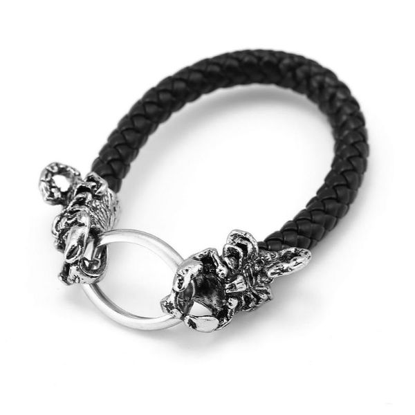 charm bracelets 2021 brand punk men's jewelry scorpion leather stainless steel woven for men friends gift, Golden;silver
charm bracelets 2021 brand punk men's jewelry scorpion leather stainless steel woven for men friends gift, Golden;silver