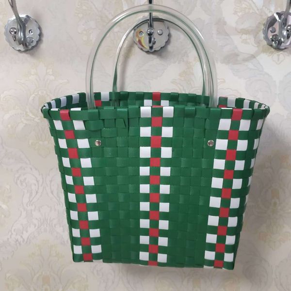 new food basket handbag packing belt knitting colorful supermarket shopping beach bag
new food basket handbag packing belt knitting colorful supermarket shopping beach bag