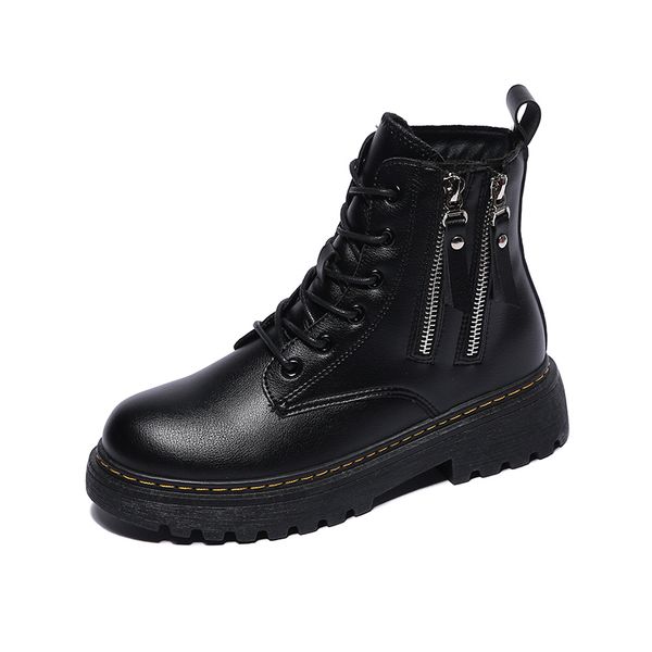 white women ankle strappy combat snowboots boots woman shoes new winter boot eyd8, Black