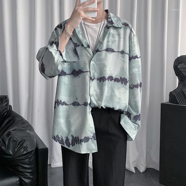 autumn korean dress shirt men's fashion social men shirt printed casual shirts mens streetwear wild loose long sleeve1, White;black
autumn korean dress shirt men's fashion social men shirt printed casual shirts mens streetwear wild loose long sleeve1, White;black