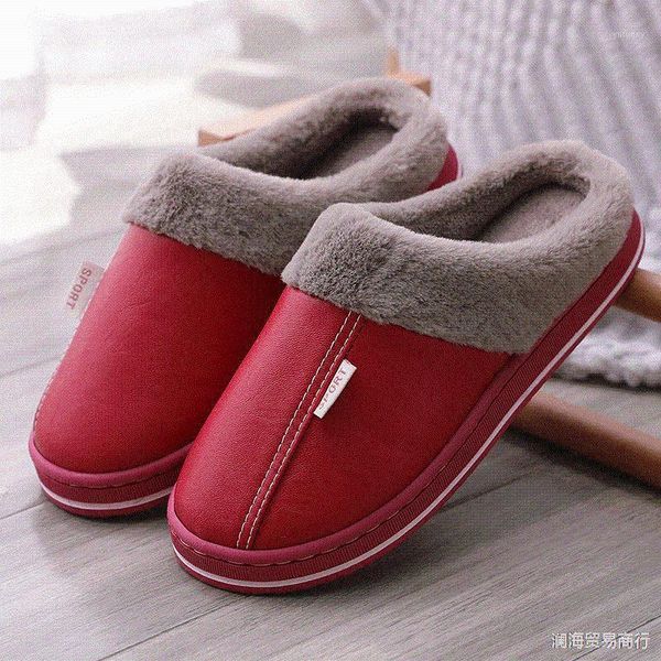 slippers pu leather waterproof cotton winter men and women couples indoors outdoors habitat home floor thick plush warm1, Black
slippers pu leather waterproof cotton winter men and women couples indoors outdoors habitat home floor thick plush warm1, Black